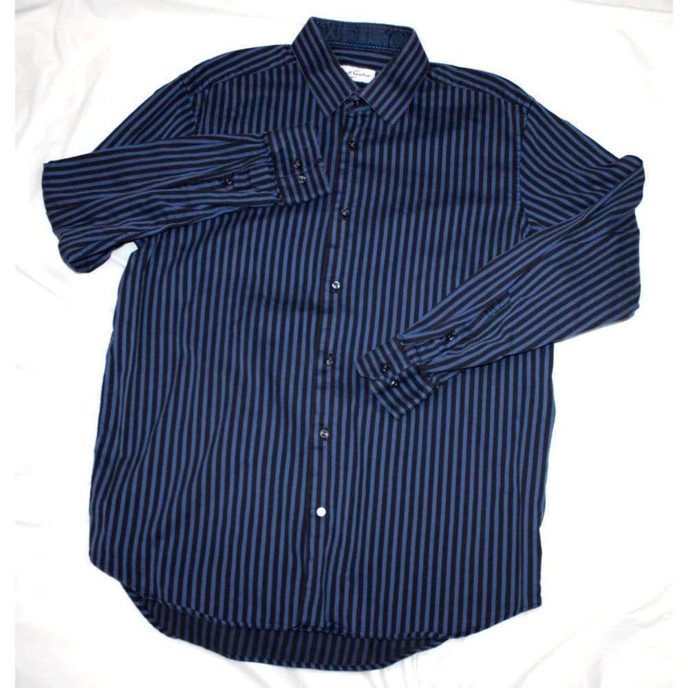 Robert Graham‎ Mens Long Sleeve Button Front Shirt Size 43-17
